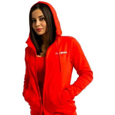 GymBeam Women‘s Limitless Zip Up Hoodie Hot Red
