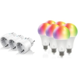 DELTACO Смарт комплект DELTACO SH-KIT03, 3 x мини контакти, 6 x LED крушки (DELT-SH-KIT03) - Allstore