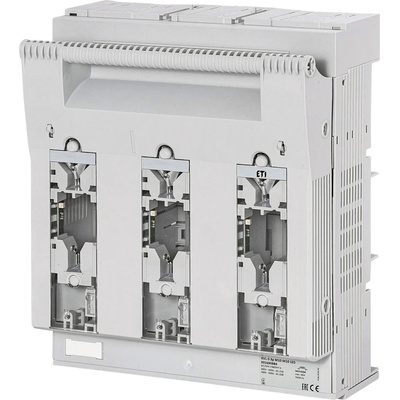 ETI Poistkový odpínač radový KVL-3 3p M10-M10 LED pre poistky NH3 s montážou na panel