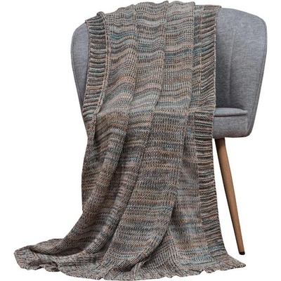 SCANquilt pletený pléd MELANGE melír pastelová střední 130x200