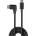 Lindy Кабел LINDY LNY-32005, от USB C(м) към USB C(м), 90° прав ъгъл, 1m, черен (LNY-32005)