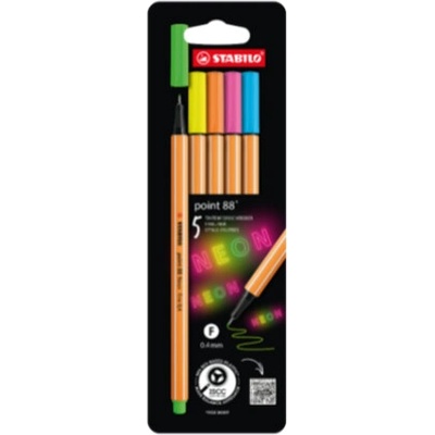 Stabilo point 88 5 neonových farieb