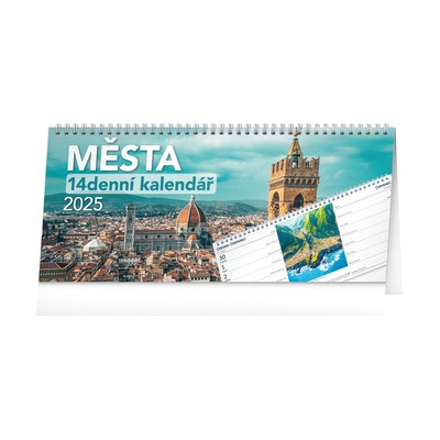 NOTIQUE Stolový Mesta CZ 14-dňový, 33 x 14,5 cm 2025