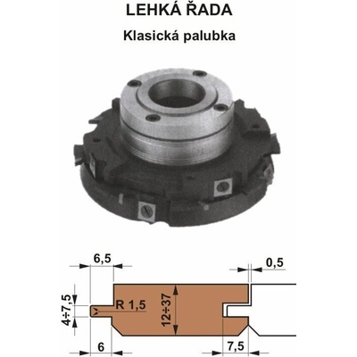 Sada fréz na pero a drážku s VBD 560 CF 160x40 / 4z - Klasická palubka - LEHKÁ ŘADA
