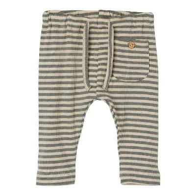Панталони Name it Gago Loose Lil pants - Beige (Fog / Stripes Agave Green)