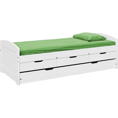 Smartshop Banny s přistýlkou vč. roštu masiv borovice / bílá