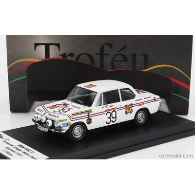 Trofeu BMW 2002 Ti night Version N 39 Rally Alpenfahrt 1973 Gerhard Stroppe Walter Smolej Bílá 1:43