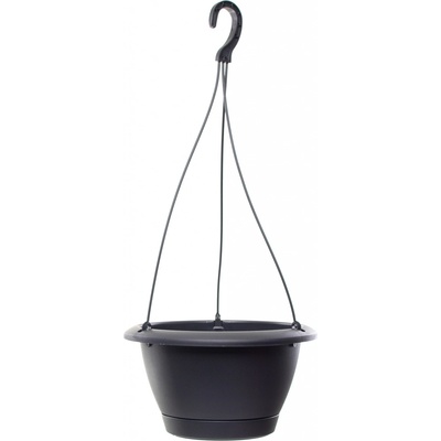 Prosperplast RESPANA W Kvetináč závesný 27 cm antracit DREW270