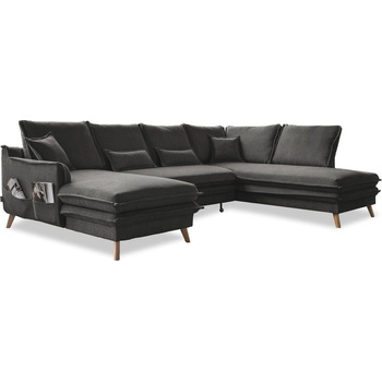 Miuform Тъмносив разтегателен ъглов диван (десен ъгъл/"U" форма) Charming Charlie - Miuform (1743ETS508)