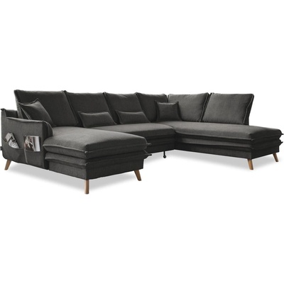 Miuform Тъмносив разтегателен ъглов диван (десен ъгъл/"U" форма) Charming Charlie - Miuform (1743ETS508)