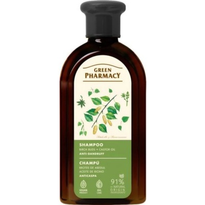 Green Pharmacy šampón proti lupinám Breza a Ricínový olej 350 ml