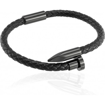 Sam's Artisans kožený černý hrot chirurgická ocel INRM097