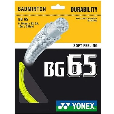 Yonex Корда за бадминтон Yonex BG 65 (10 m) - yellow