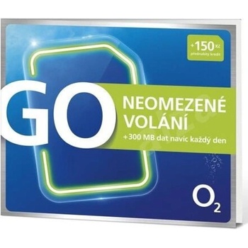 SIM karta O2 s tarifem GO Neomezeně a kreditem 25 Kč