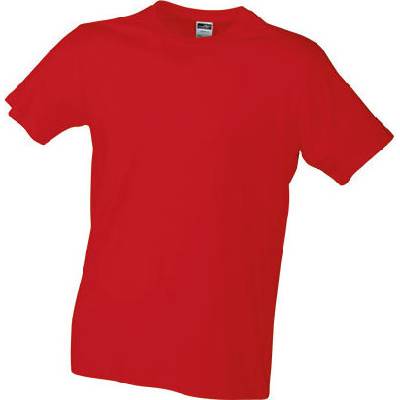 James+Nicholson Kvalitně zpracované tričko James and Nicholson červená