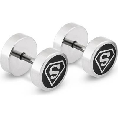 Troli módne oceľové náušnice Superman KS-136