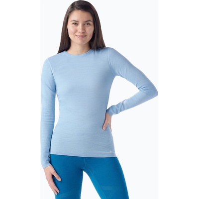 Smartwool Дамска термо блуза с дълъг ръкав Smartwool Intraknit Thermal Merino Baselayer Longsleeve Crew Serene blue / white