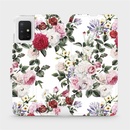 Pouzdro Mobiwear Parádní flip Samsung Galaxy A51 - MD01S - Růže na bílé