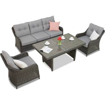 Garden Point Техноратанови мебели Толедо Апетито 5 антрацит Garden Point (GAP132-5)