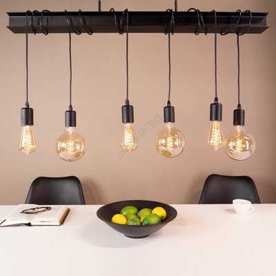 EGLO 43712 - Пендел TOWNSHEND 6xE27/60W/230V черен (EG43712)