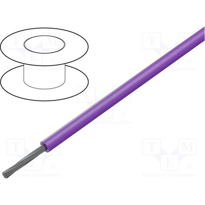 Alpha Wire 5854 VI001 HookUp Wire lanko Cu 24AWG PTFE fialová 600V 305m