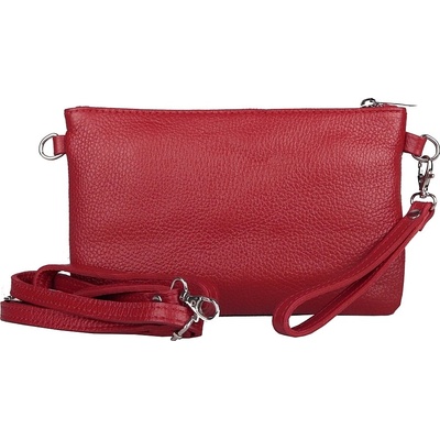 Borse in Pelle Malá kožená crossbody kabelka či psaníčko no. 73 červená