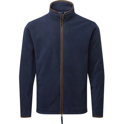 Premier mikina Artisan PR 823 na zip fleecová pánská COT 390823zb801 Navy/hnědá