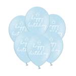 PartyDeco Син балон - Честит рожден ден 50 бр