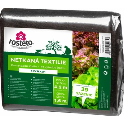 Neotex netkaná textília Rosteto - výsek čierny 45g 1,6 x 4,2 m