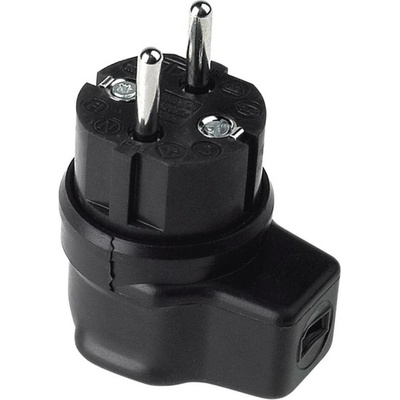 Bachmann 740.017 zástrčka SchuKo plnogumové 250 V čierna IP44