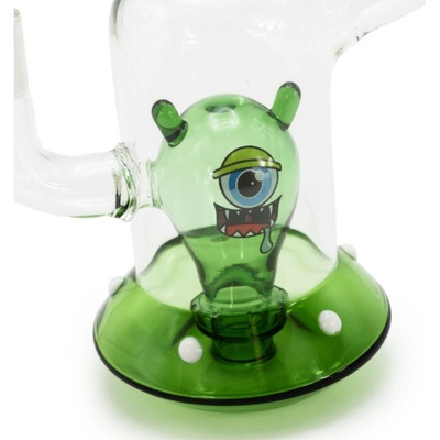 GRACE GLASS Skleněný bong s perkolací Green Alien 18cm – Zboží Mobilmania