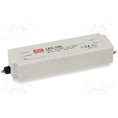 MEAN WELL LPC-100-1400 Napájecí zdroj: spínaný; LED; 100,8W; 36÷72VDC; 1400mA; 90÷264VAC