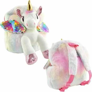 Robetoy 3Д детска раничка за момиче White Unicorn, 30 см - Robetoy
