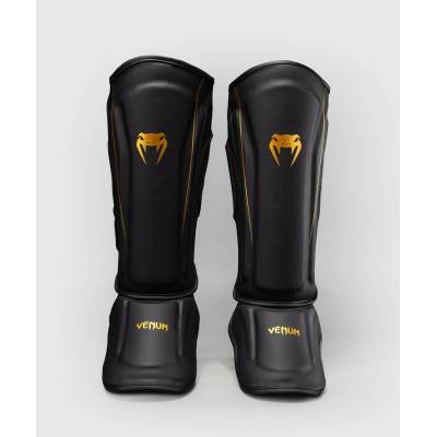 Venum Streamline Shin Guards Black Gold
