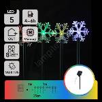 Aigostar - LED RGBY Соларно коледно осветително тяло LED/1, 2V/8 функции 1m IP65 800mAh снежинки (AI2213)