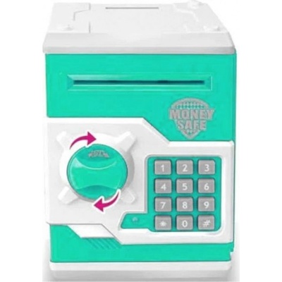 Sejf ATM s elektronickým zámkem tyrkysově bílý
