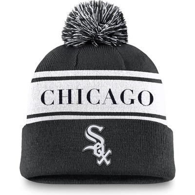 Nike Pánská zimní čepice Chicago White Sox MLB Peak Standard Cuff Pom Beanie