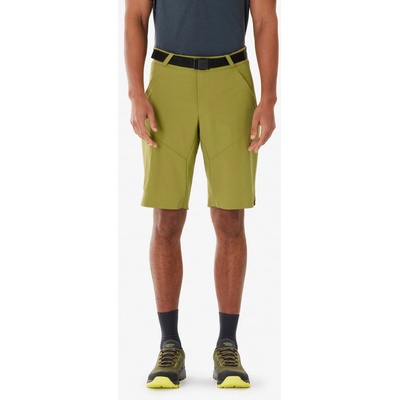 Quechua pánske dlhé turistické šortky MH500 kaki zelená