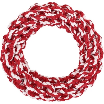 Reedog preťahovadlo kruh červená pletená hračka 19 cm
