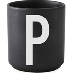 Design Letters Чаша халба aj буква p порцеланова черна (10204000p)