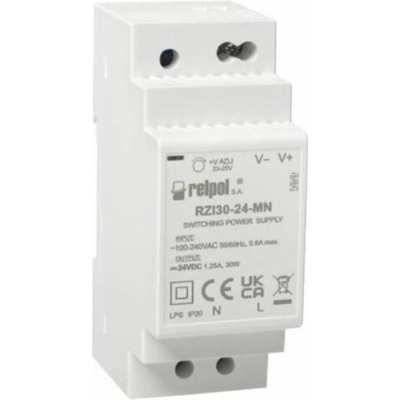 Relpol Modulární spínaný napájecí zdroj 90-264 V AC 24 V DC 1,25 A výkon 30 W 2617007 RZI30-24-MN