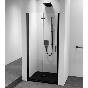 POLYSAN Zoom Black - Душ кабина 70x200 см, лява, Antidrop, прозрачно стъкло/матово черно ZL4715BL-01 (ZL4715BL-01)