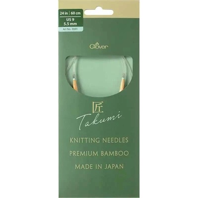 Clover kruhové otočné fixní jehlice Pro Takumi 60cm 5,5mm