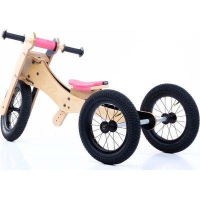 Trybike dřevěné 4v1 RŮŽOVÁ