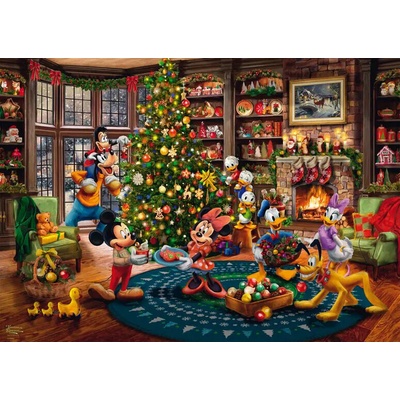 Schmidt Thomas Kinkade Mickey a Minnie stříhají stromeček 1000 dílků