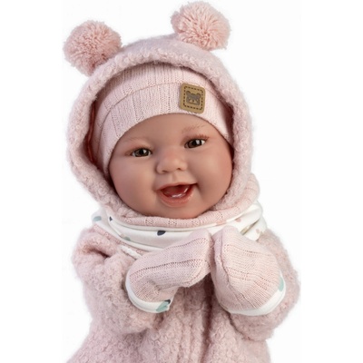Llorens 84480 NEW BORN realistická bábätko so zvukmi a mäkkým látkovým telom 44
