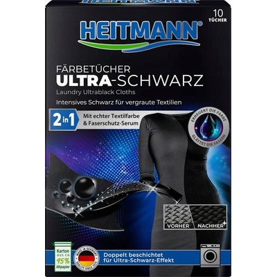Heitmann Ubrousky pro obnovu černé barvy Ultra 10 ks