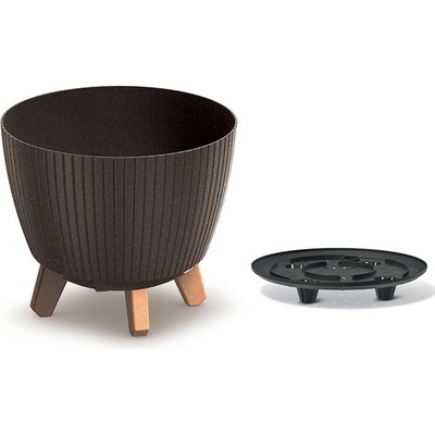Prosperplast Květináč LAMIAL ECO WOOD kávový, 23,2 cm