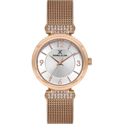 Daniel Klein DK. 1.13966-5 Дамски часовник, розово злато| Premium серия | Сив циферблат, Стоманена верижка