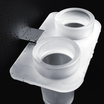 Nimco Kibo - Držák sklenky dvojitý, chrom - Ki X3-58DW-26